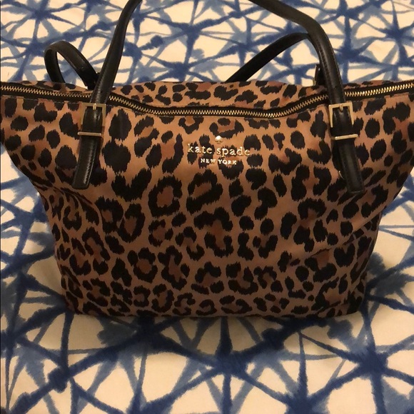 kate spade Handbags - Kate Spade Leopard Print Tote Bag